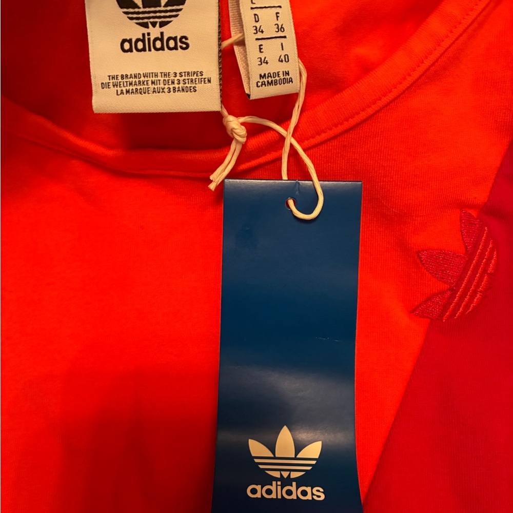 Adidas Women’s Two-Tone Red and Orange Bodysuit - Picture 2 of 5